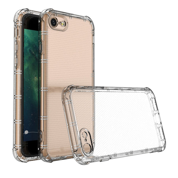 Straight Edge Dual Bone-bits Shockproof TPU Clear Case