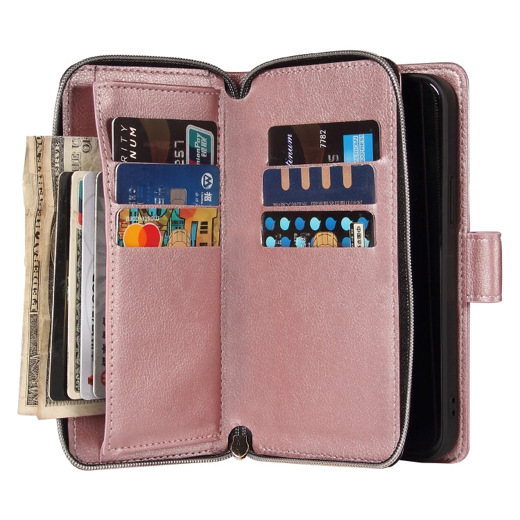 Zipper Wallet Bag Horizontal Flip PU Leather Case with Holder & 9 Card Slots & Wallet & Lanyard & Photo Frame, For iPhone 12 mini, For iPhone 12 / 12 Pro, For iPhone 12 Pro Max, For iPhone X / XS