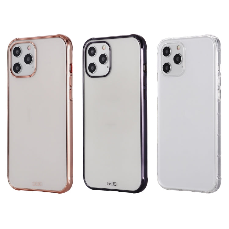 GEBEI Plating TPU Shockproof Protective Case, For iPhone 12 / 12 Pro, For iPhone 12 Pro Max