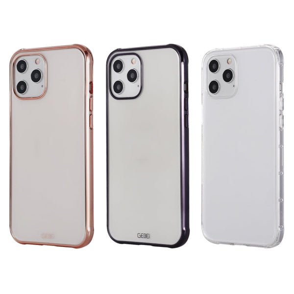 GEBEI Plating TPU Shockproof Protective Case, For iPhone 12 / 12 Pro, For iPhone 12 Pro Max