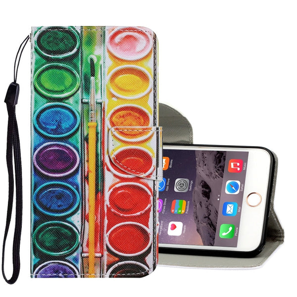 Coloured Drawing Pattern Horizontal Flip PU Leather Case with Holder & Card Slots & Wallet & Lanyard, For iPhone 6 & 6s