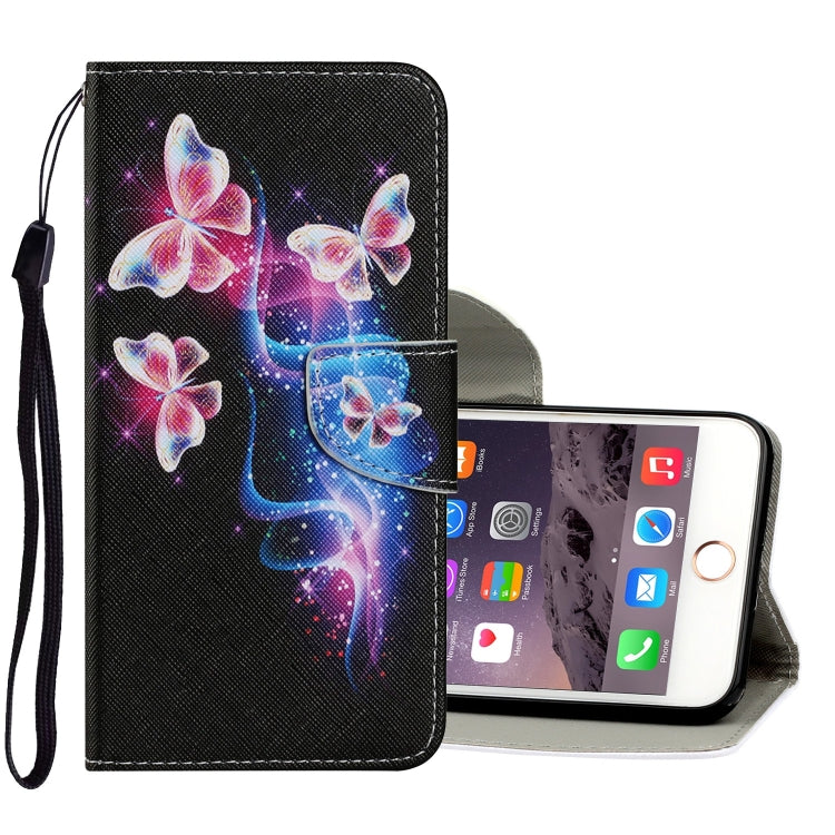 Coloured Drawing Pattern Horizontal Flip PU Leather Case with Holder & Card Slots & Wallet & Lanyard, For iPhone 8 Plus & 7 Plus