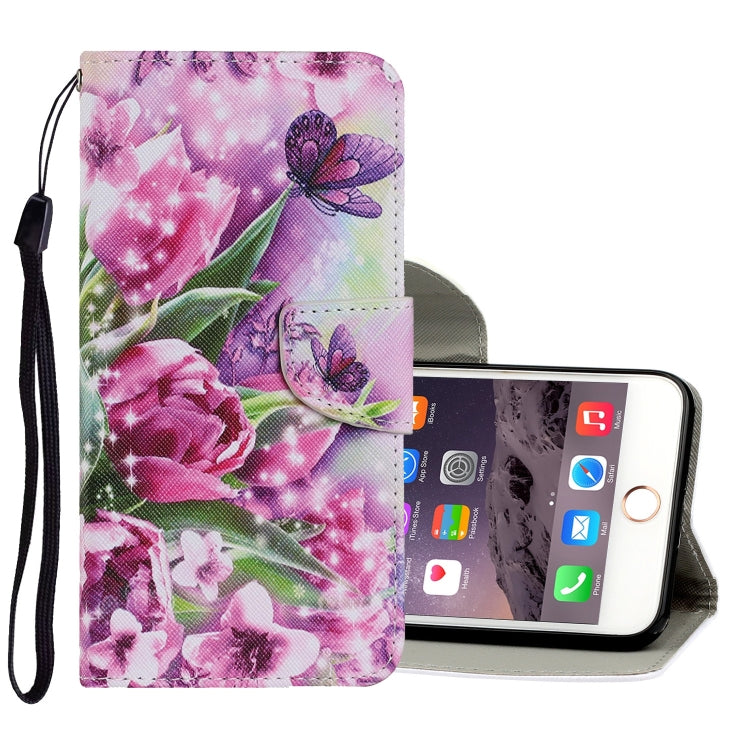 Coloured Drawing Pattern Horizontal Flip PU Leather Case with Holder & Card Slots & Wallet & Lanyard, For iPhone 8 & 7