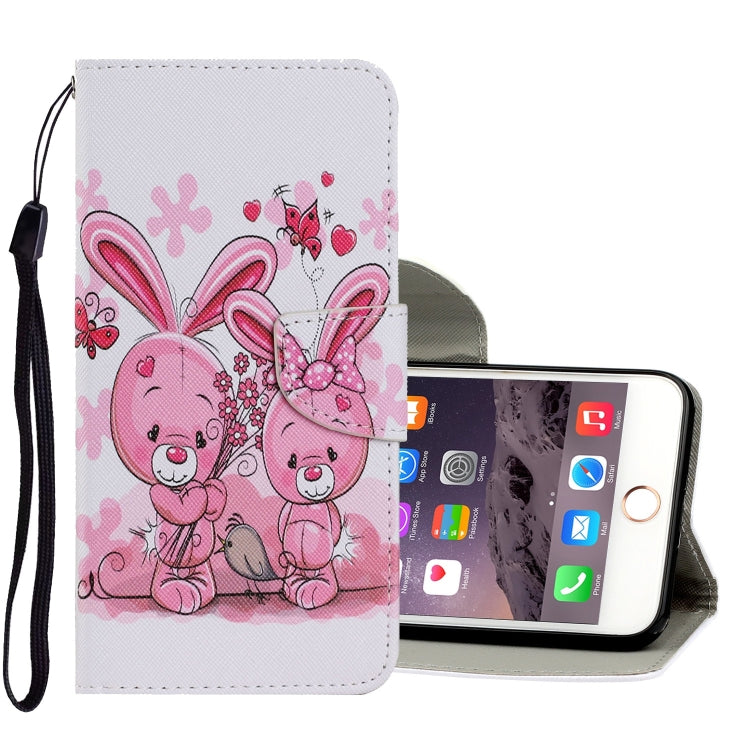 Coloured Drawing Pattern Horizontal Flip PU Leather Case with Holder & Card Slots & Wallet & Lanyard, For iPhone 8 & 7