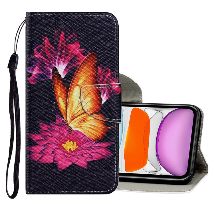 Coloured Drawing Pattern Horizontal Flip PU Leather Case with Holder & Card Slots & Wallet & Lanyard, For iPhone 11