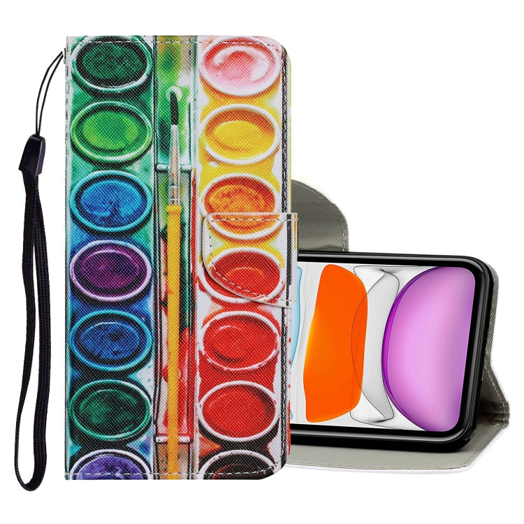 Coloured Drawing Pattern Horizontal Flip PU Leather Case with Holder & Card Slots & Wallet & Lanyard, For iPhone 11