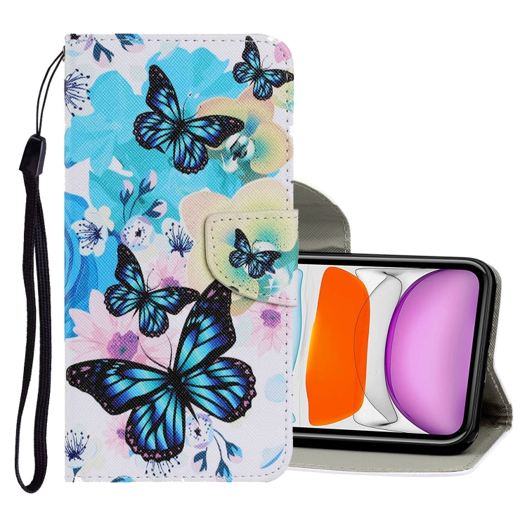 Coloured Drawing Pattern Horizontal Flip PU Leather Case with Holder & Card Slots & Wallet & Lanyard, For iPhone 11