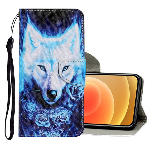 Coloured Drawing Pattern Horizontal Flip PU Leather Case with Holder & Card Slots & Wallet & Lanyard, For iPhone 12 mini