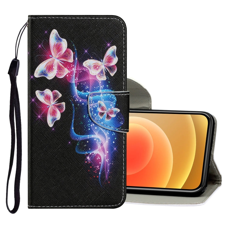 Coloured Drawing Pattern Horizontal Flip PU Leather Case with Holder & Card Slots & Wallet & Lanyard, For iPhone 12 mini
