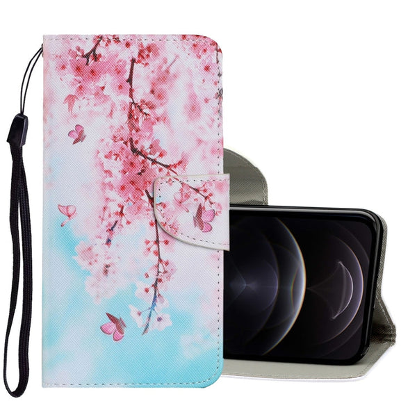 Coloured Drawing Pattern Horizontal Flip PU Leather Case with Holder & Card Slots & Wallet & Lanyard, For iPhone 12 / 12 Pro