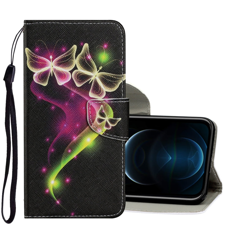 Coloured Drawing Pattern Horizontal Flip PU Leather Case with Holder & Card Slots & Wallet & Lanyard, For iPhone 12 Pro Max