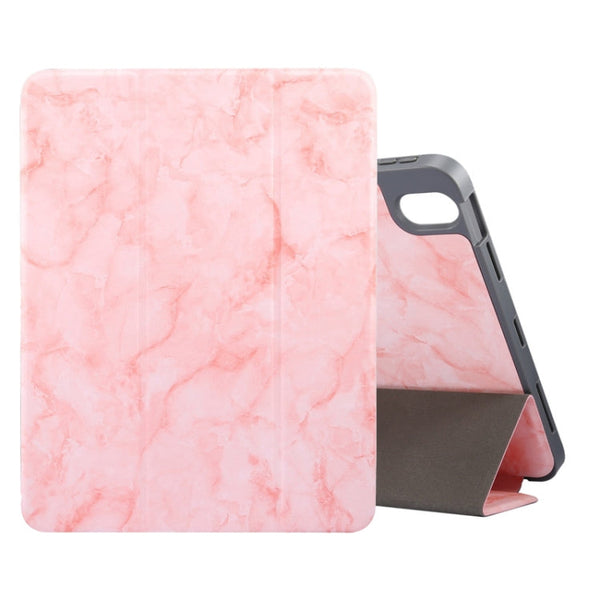 Marble Texture Pattern Horizontal Flip Leather Case, with Three-folding Holder & Sleep / Wake-up