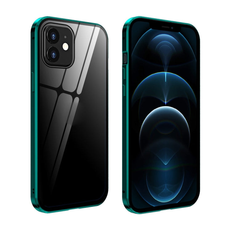 Double Sides Tempered Glass Magnetic Adsorption Metal Frame Anti-peep Screen Case