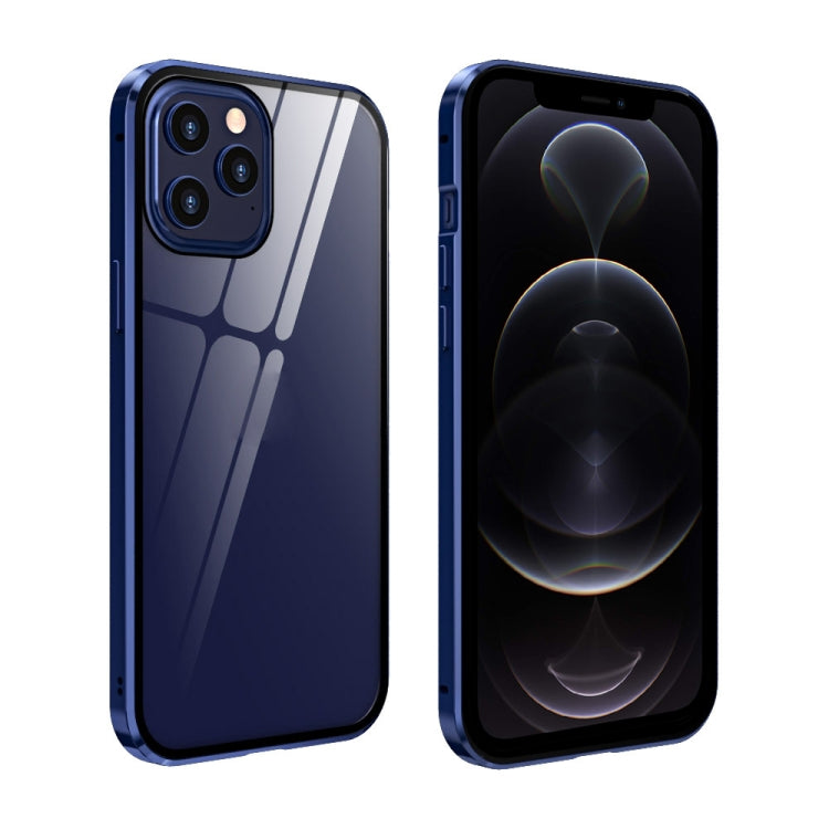 Double Sides Tempered Glass Magnetic Adsorption Metal Frame Anti-peep Screen Case