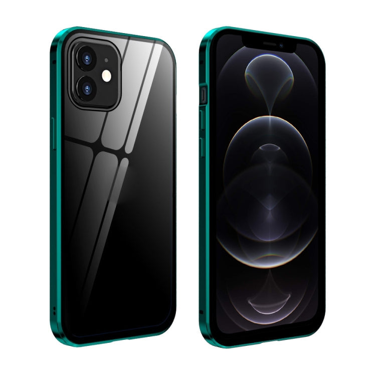 Double Sides Tempered Glass Magnetic Adsorption Metal Frame Anti-peep Screen Case