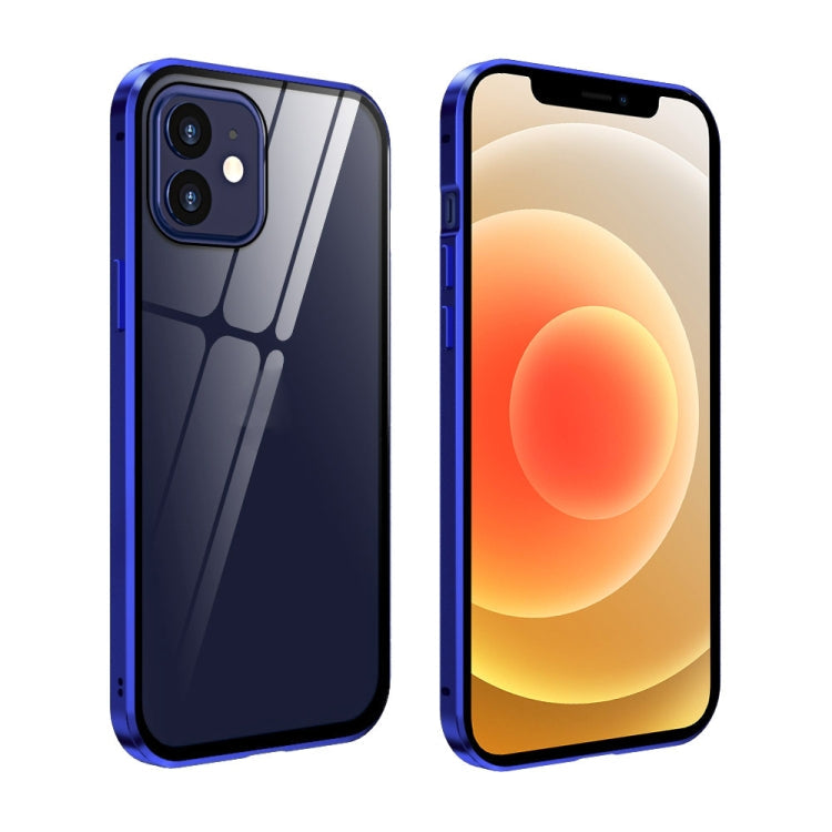 Double Sides Tempered Glass Magnetic Adsorption Metal Frame Anti-peep Screen Case