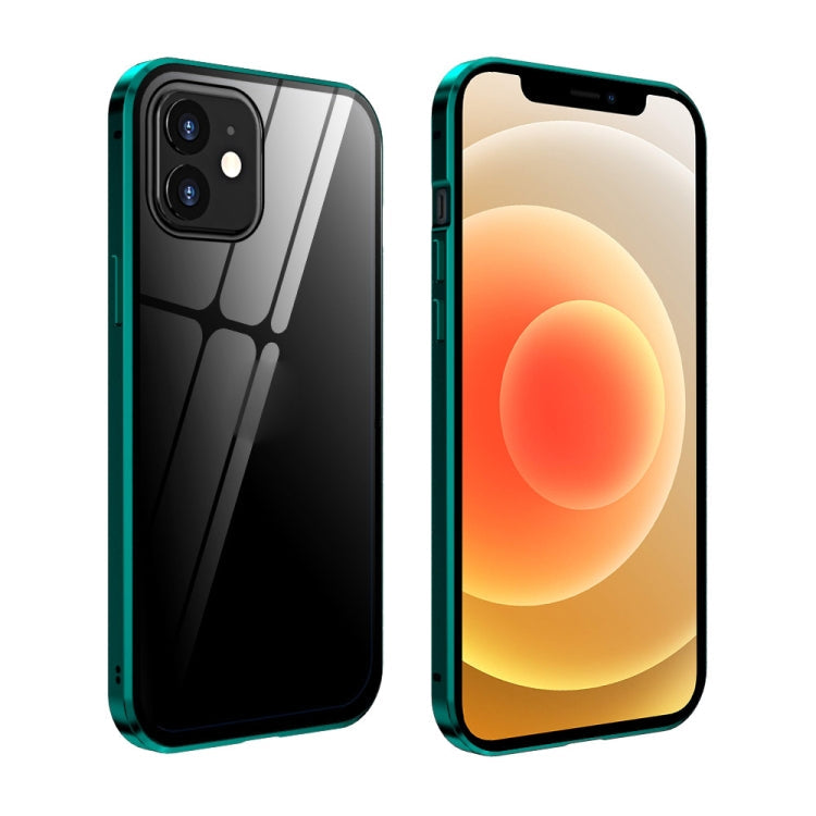 Double Sides Tempered Glass Magnetic Adsorption Metal Frame Anti-peep Screen Case