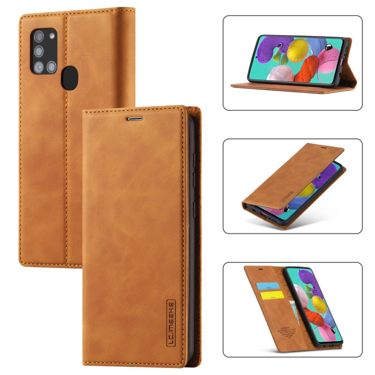 LC.IMEEK Strong Magnetism Ultra-thin Horizontal Flip Shockproof Matte TPU + PU Leather Case with Holder & Card Slots & Wallet, For Samsung Galaxy A11 / M11, For Samsung Galaxy A21s, For Samsung Galaxy A51 / M40s, For Samsung Galaxy A71 / M70s