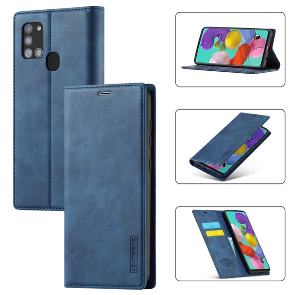LC.IMEEK Strong Magnetism Ultra-thin Horizontal Flip Shockproof Matte TPU + PU Leather Case with Holder & Card Slots & Wallet, For Samsung Galaxy A11 / M11, For Samsung Galaxy A21s, For Samsung Galaxy A51 / M40s, For Samsung Galaxy A71 / M70s