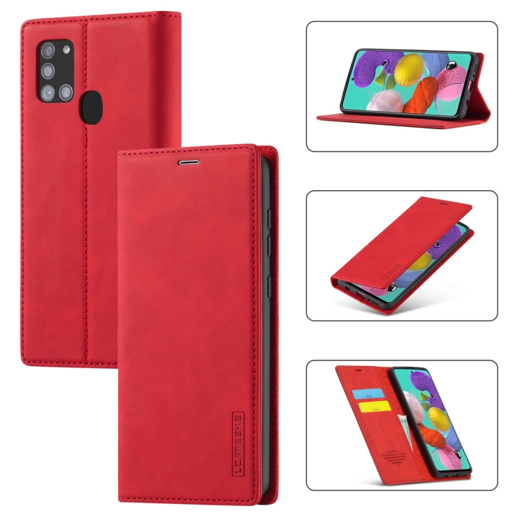 LC.IMEEK Strong Magnetism Ultra-thin Horizontal Flip Shockproof Matte TPU + PU Leather Case with Holder & Card Slots & Wallet, For Samsung Galaxy A11 / M11, For Samsung Galaxy A21s, For Samsung Galaxy A51 / M40s, For Samsung Galaxy A71 / M70s