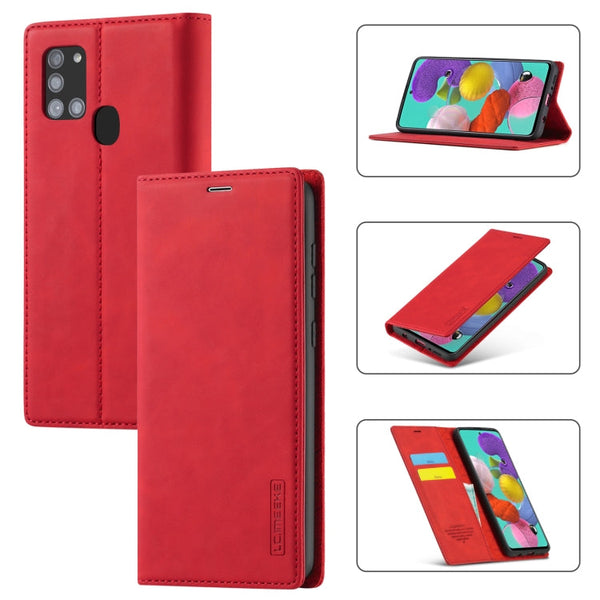 LC.IMEEK Strong Magnetism Ultra-thin Horizontal Flip Shockproof Matte TPU + PU Leather Case with Holder & Card Slots & Wallet, For Samsung Galaxy A11 / M11, For Samsung Galaxy A21s, For Samsung Galaxy A51 / M40s, For Samsung Galaxy A71 / M70s
