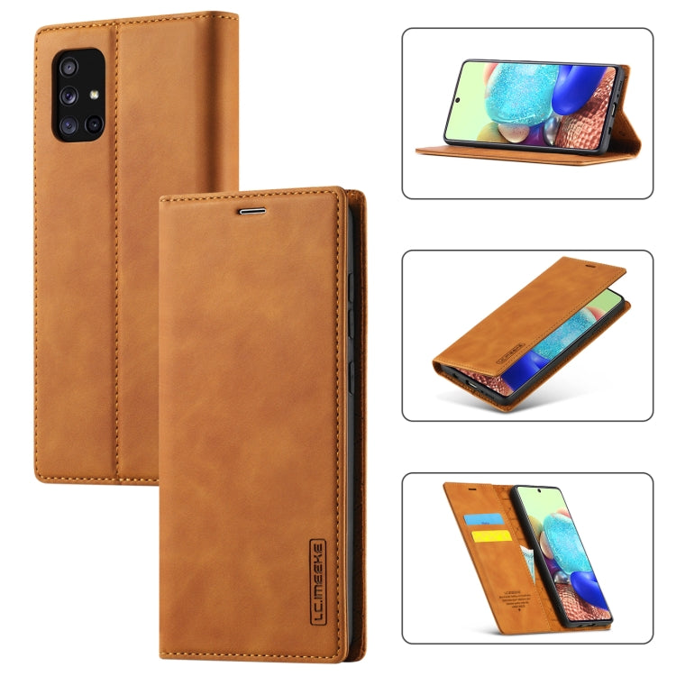 LC.IMEEK Strong Magnetism Ultra-thin Horizontal Flip Shockproof Matte TPU + PU Leather Case with Holder & Card Slots & Wallet, For Samsung Galaxy A11 / M11, For Samsung Galaxy A21s, For Samsung Galaxy A51 / M40s, For Samsung Galaxy A71 / M70s