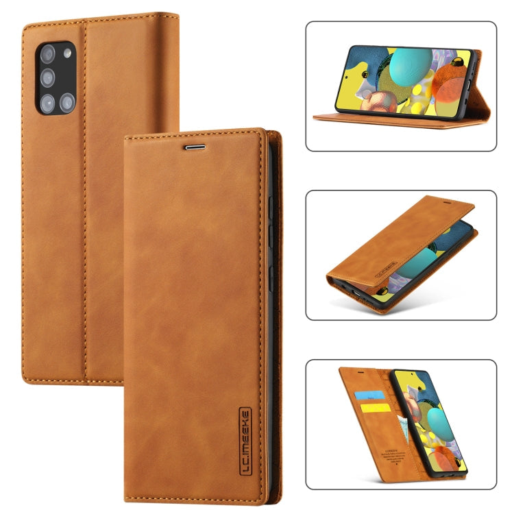 LC.IMEEK Strong Magnetism Ultra-thin Horizontal Flip Shockproof Matte TPU + PU Leather Case with Holder & Card Slots & Wallet, For Samsung Galaxy A11 / M11, For Samsung Galaxy A21s, For Samsung Galaxy A51 / M40s, For Samsung Galaxy A71 / M70s