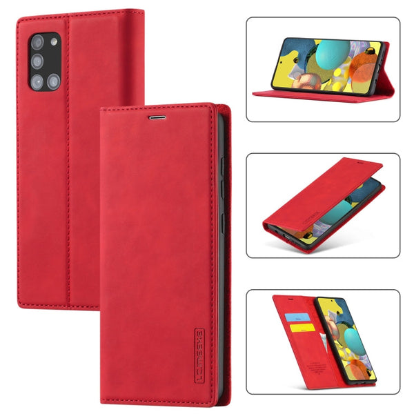 LC.IMEEK Strong Magnetism Ultra-thin Horizontal Flip Shockproof Matte TPU + PU Leather Case with Holder & Card Slots & Wallet, For Samsung Galaxy A11 / M11, For Samsung Galaxy A21s, For Samsung Galaxy A51 / M40s, For Samsung Galaxy A71 / M70s
