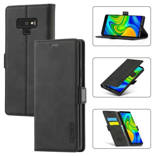 LC.IMEEK Strong Magnetism Ultra-thin Horizontal Flip Shockproof Matte TPU + PU Leather Case with Holder & Card Slots & Wallet, For Samsung Galaxy Note9