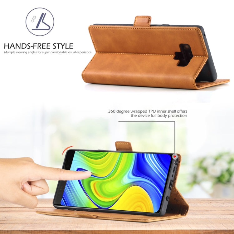 LC.IMEEK Strong Magnetism Ultra-thin Horizontal Flip Shockproof Matte TPU + PU Leather Case with Holder & Card Slots & Wallet, For Samsung Galaxy Note9