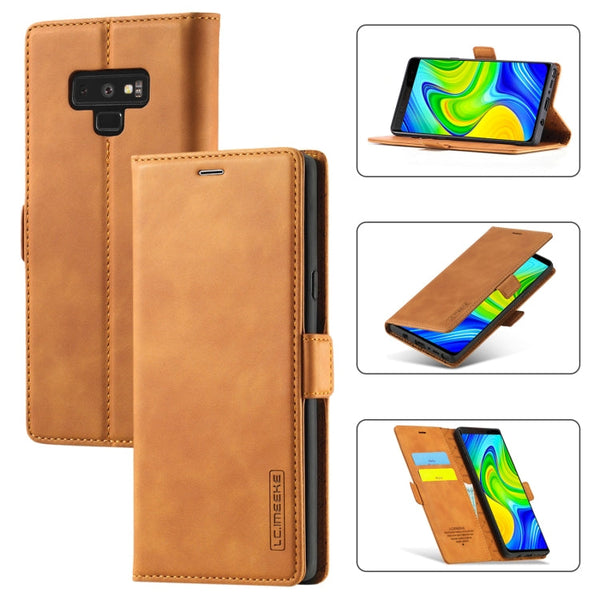 LC.IMEEK Strong Magnetism Ultra-thin Horizontal Flip Shockproof Matte TPU + PU Leather Case with Holder & Card Slots & Wallet, For Samsung Galaxy Note9