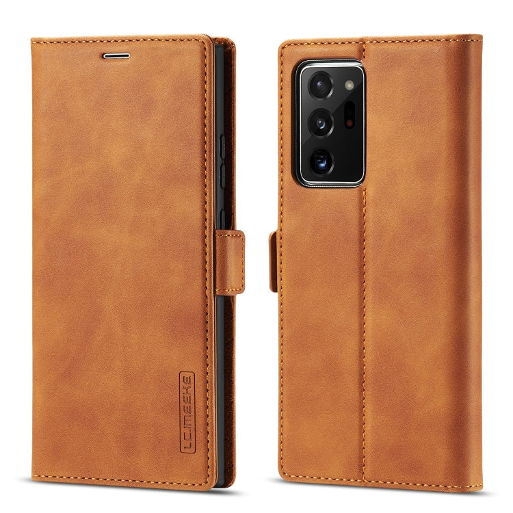 LC.IMEEK Strong Magnetism Ultra-thin Horizontal Flip Shockproof Matte TPU + PU Leather Case with Holder & Card Slots & Wallet, For Samsung Galaxy Note10+, For Samsung Galaxy Note10, For Samsung Galaxy Note20 Ultra, For Samsung Galaxy Note20