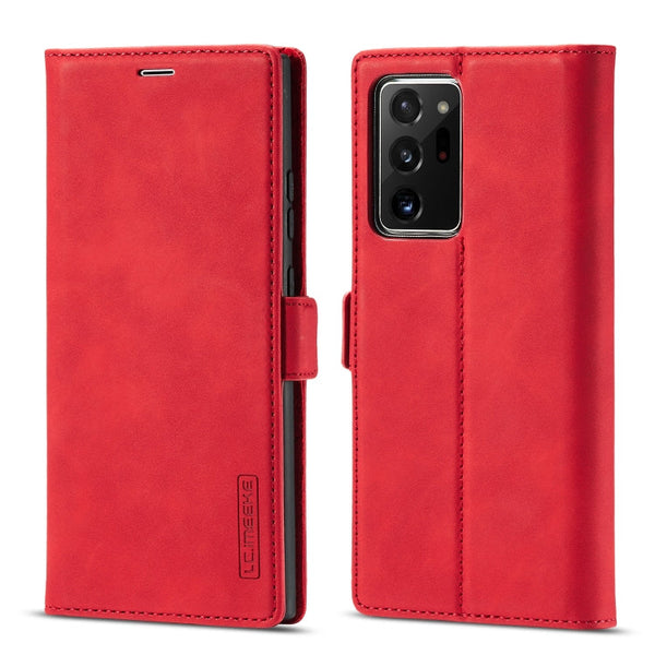 LC.IMEEK Strong Magnetism Ultra-thin Horizontal Flip Shockproof Matte TPU + PU Leather Case with Holder & Card Slots & Wallet, For Samsung Galaxy Note10+, For Samsung Galaxy Note10, For Samsung Galaxy Note20 Ultra, For Samsung Galaxy Note20