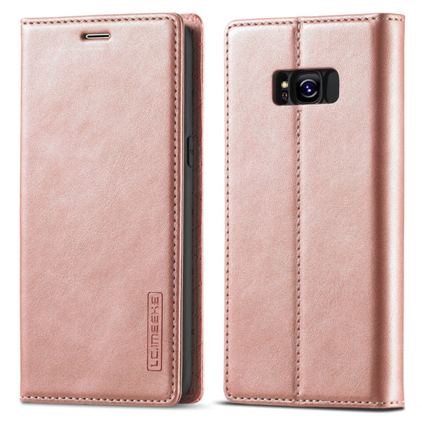 LC.IMEEKE Strong Magnetism Ultra-thin Horizontal Flip Shockproof Matte TPU + PU Leather Case with Holder & Card Slots & Wallet, For Samsung Galaxy S8, For Samsung Galaxy S8+, For Samsung Galaxy S9, For Samsung Galaxy S9+