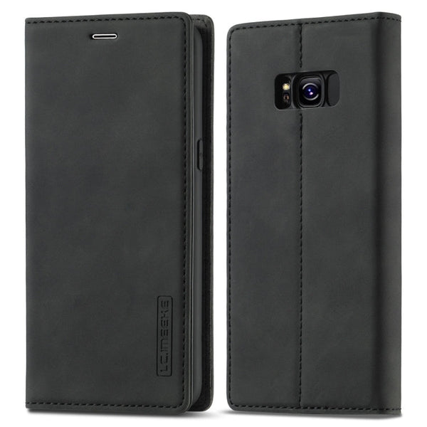 LC.IMEEKE Strong Magnetism Ultra-thin Horizontal Flip Shockproof Matte TPU + PU Leather Case with Holder & Card Slots & Wallet, For Samsung Galaxy S8, For Samsung Galaxy S8+, For Samsung Galaxy S9, For Samsung Galaxy S9+