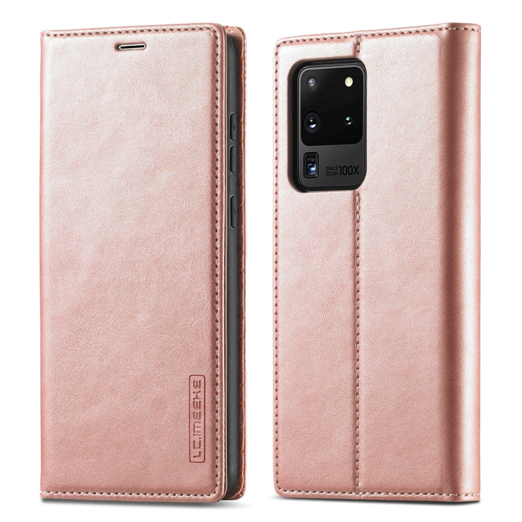 LC.IMEEKE Strong Magnetism Ultra-thin Horizontal Flip Shockproof Matte TPU + PU Leather Case with Holder & Card Slots & Wallet, For Samsung Galaxy S20, For Samsung Galaxy S20+, For Samsung Galaxy S20 Ultra, For Samsung Galaxy S20 FE