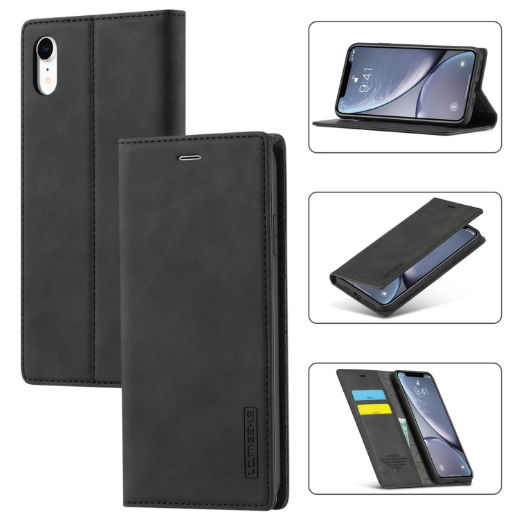 LC.IMEEKE Strong Magnetism Ultra-thin Horizontal Flip Shockproof Matte TPU + PU Leather Case with Holder & Card Slots & Wallet, For iPhone XR, For iPhone XS Max, For iPhone 6 / 6s, For iPhone 6 Plus / 6s Plus