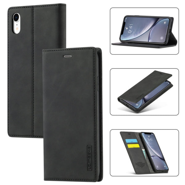 LC.IMEEKE Strong Magnetism Ultra-thin Horizontal Flip Shockproof Matte TPU + PU Leather Case with Holder & Card Slots & Wallet, For iPhone XR, For iPhone XS Max, For iPhone 6 / 6s, For iPhone 6 Plus / 6s Plus