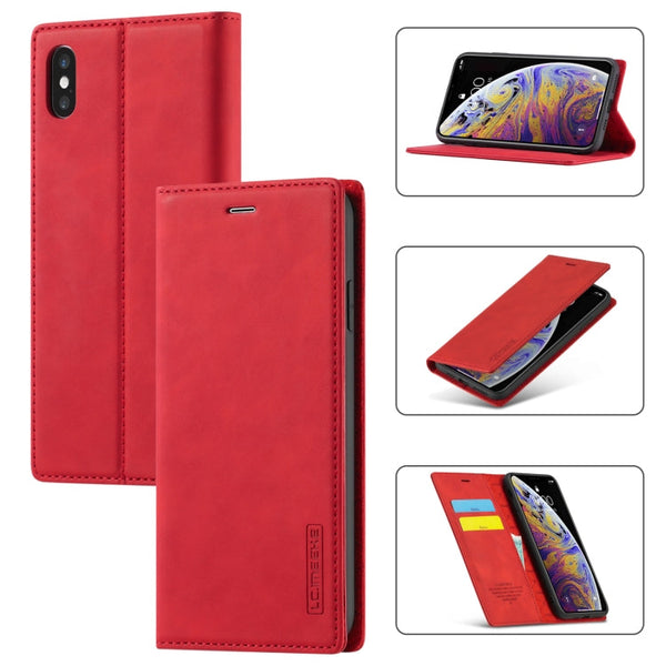 LC.IMEEKE Strong Magnetism Ultra-thin Horizontal Flip Shockproof Matte TPU + PU Leather Case with Holder & Card Slots & Wallet, For iPhone XR, For iPhone XS Max, For iPhone 6 / 6s, For iPhone 6 Plus / 6s Plus