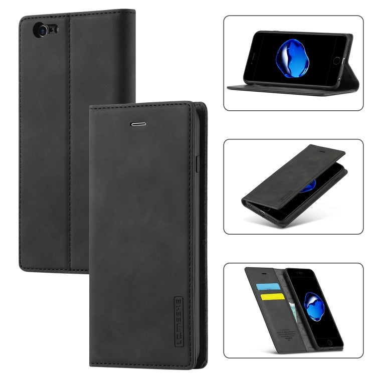 LC.IMEEKE Strong Magnetism Ultra-thin Horizontal Flip Shockproof Matte TPU + PU Leather Case with Holder & Card Slots & Wallet, For iPhone XR, For iPhone XS Max, For iPhone 6 / 6s, For iPhone 6 Plus / 6s Plus