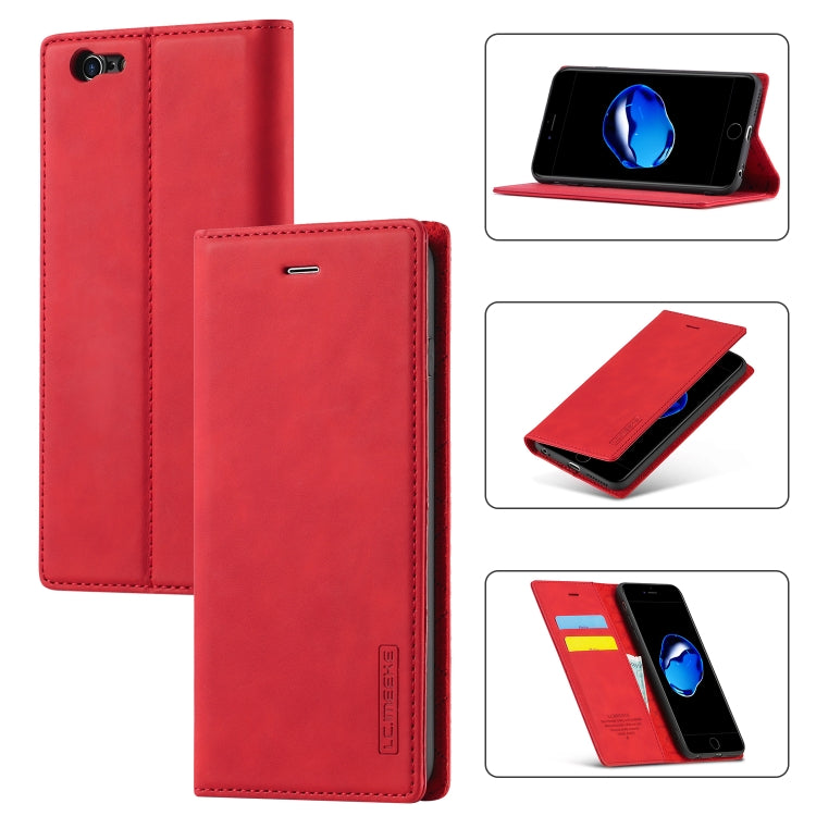 LC.IMEEKE Strong Magnetism Ultra-thin Horizontal Flip Shockproof Matte TPU + PU Leather Case with Holder & Card Slots & Wallet, For iPhone XR, For iPhone XS Max, For iPhone 6 / 6s, For iPhone 6 Plus / 6s Plus