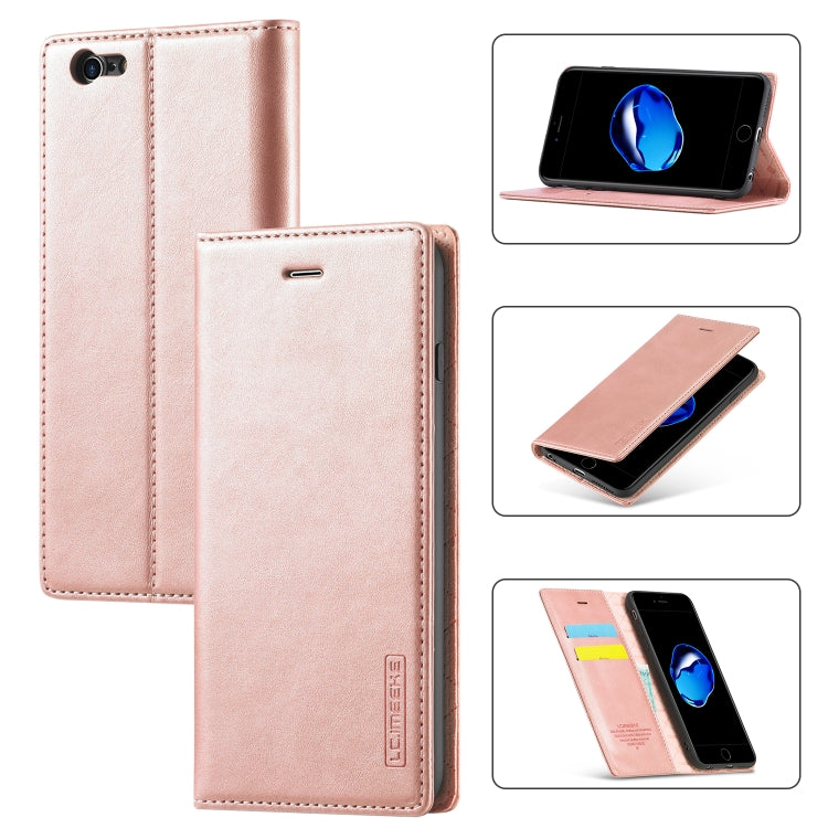 LC.IMEEKE Strong Magnetism Ultra-thin Horizontal Flip Shockproof Matte TPU + PU Leather Case with Holder & Card Slots & Wallet, For iPhone XR, For iPhone XS Max, For iPhone 6 / 6s, For iPhone 6 Plus / 6s Plus