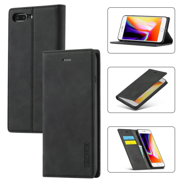 LC.IMEEKE Strong Magnetism Ultra-thin Horizontal Flip Shockproof Matte TPU + PU Leather Case with Holder & Card Slots & Wallet, For iPhone 8 Plus / 7 Plus, For iPhone 11, For iPhone 11 Pro, For iPhone 11 Pro Max