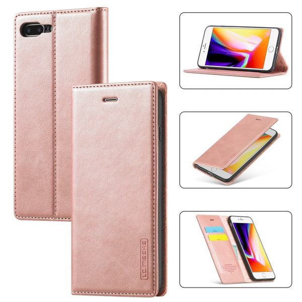 LC.IMEEKE Strong Magnetism Ultra-thin Horizontal Flip Shockproof Matte TPU + PU Leather Case with Holder & Card Slots & Wallet, For iPhone 8 Plus / 7 Plus, For iPhone 11, For iPhone 11 Pro, For iPhone 11 Pro Max