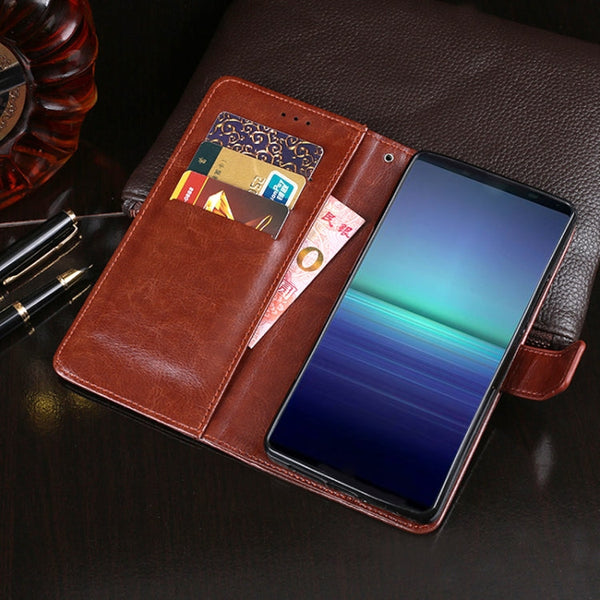 idewei Crazy Horse Texture Horizontal Flip Leather Case with Holder & Card Slots & Wallet, For Sony Xperia 5 II, For TCL 10 Pro, For TCL 10L
