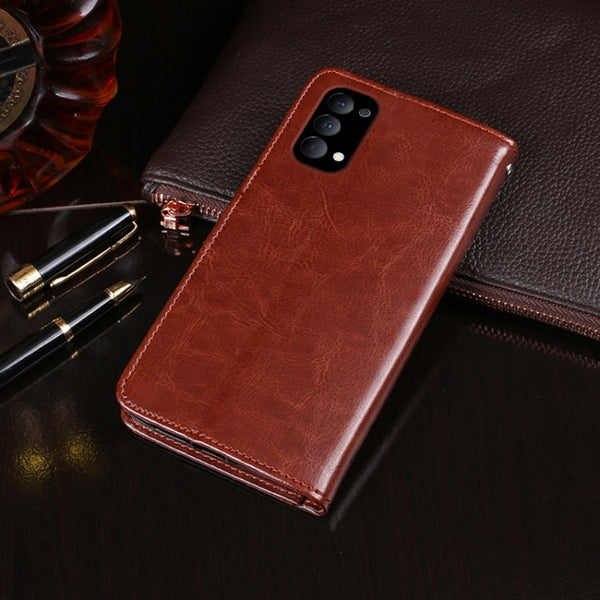 idewei Crazy Horse Texture Horizontal Flip Leather Case with Holder & Card Slots & Wallet, For OPPO Reno4, For OPPO Reno4 Pro, For OPPO Realme 7