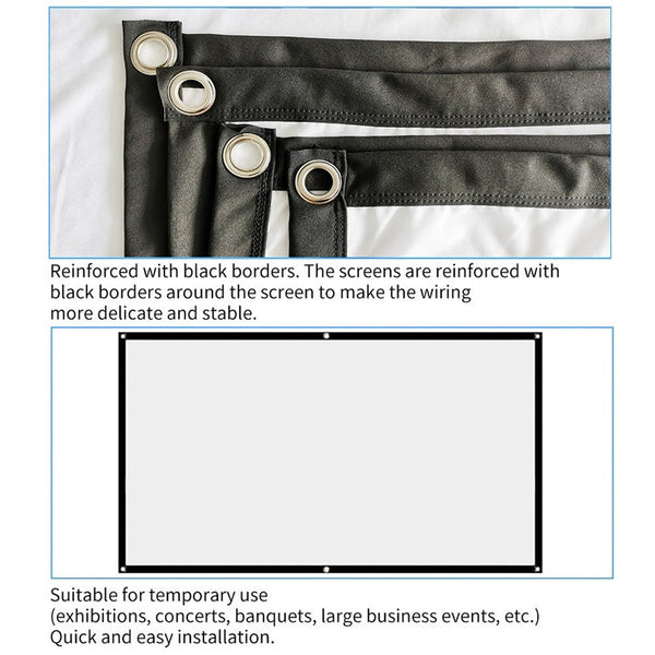 Simple Folding Thin Polyester Projector Film Curtain