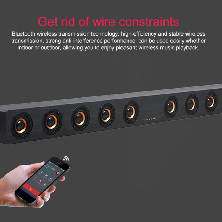 D90 Subwoofer Wooden Bluetooth 4.2 Speaker with Remote Control, Support TF Card & 3.5mm AUX Coaxial & Optical Fiber & U Disk