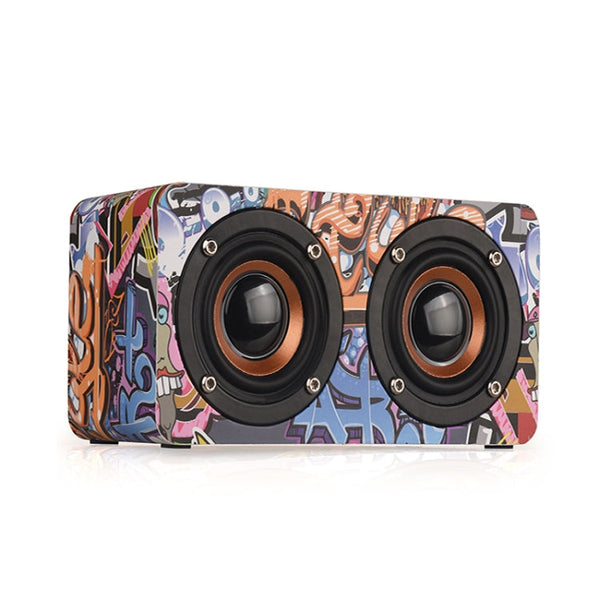M5 Subwoofer Wooden Bluetooth 4.2 Speaker, Support TF Card & 3.5mm AUX & FM
