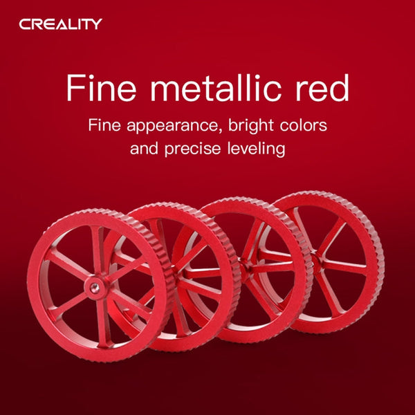 Creality Metal Red Hand Screwed Leveling Nut for Ender-3 / Ender-3 Pro / Ender-3 V2 / CR-10 Pro V2 3D Printer